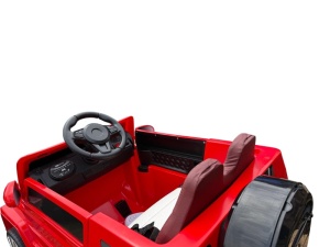 Mașină Electrică Pentru Copii AT 68 GIP, Mercedes G Class, Rosie, cu 2x Motoare, Baterie 12 V, Telecomandă, - Img 8