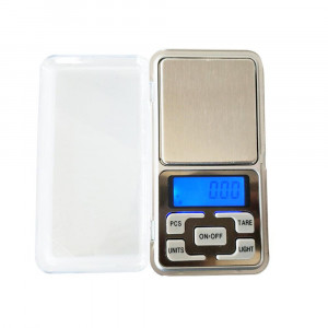 Mini cantar digital de buzunar pentru bijuterii, capacitate 500g, precizie 0.1g, argintiu - Img 2