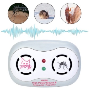 Pest Reject ultrasonic mini pentru soareci si insecte, 10.5x7x9cm, 220V, Alb - Img 3