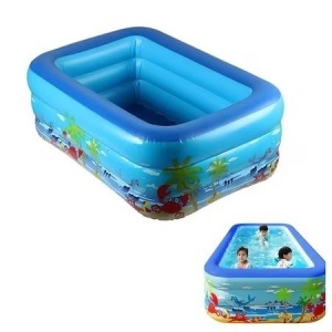 Piscina Gonflabila 150x105x55cm, cu 3 Inele, Model Oceanic Colorat