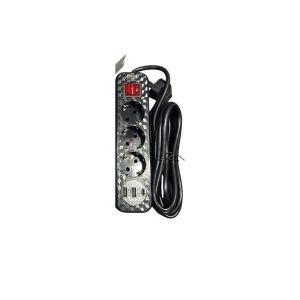 Prelungitor multifuncțional cu porturi USB si 3 prize