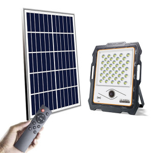Proiector LED cu panou solar si camera WiFi, 200W, lumina alba, telecomanda - Img 4