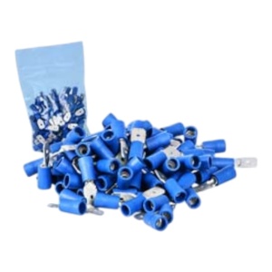 Set 100 Conectori izolati tata 1.5-2.5mm2 6.3mm Albastru