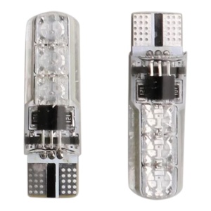 Set 2 becuri auto T10, LED RGB, telecomanda