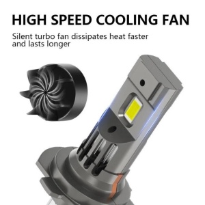 Set 2 Becuri LED H7 1:1 CANBUS 180W 20.000LM - Model Nou 2025, Cu Ventilator de Răcire - Img 4
