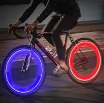 Set 2 Lumini LED Pentru Ventil Cauciuc, Albastru , Rezistente la Apa si Soare, Senzor de Miscare - Img 2