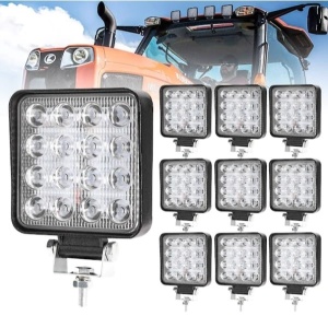 Set 8 proiectoare 16 LED 48W auto OFF-ROAD, IP 67 - Img 6