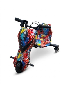 Tricicleta Electrica Drift Pentru Copii 360, Baterie 36V, 4400 mAh, Bluetooth, Viteza 15 km/h, Graffiti