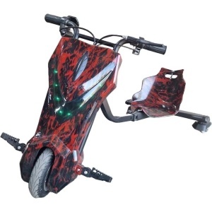 Tricicleta Electrica Drift Pentru Copii 360, Cu Suspensie, Trike, Motor 250W, Baterie 36V – 4400 mAh, Bluetooth, Viteza 15 km/h, Rosu