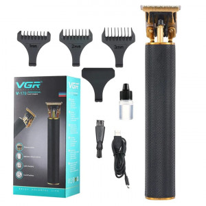 Aparat de tuns profesional sau contur, VGR 179, fara fir, incarcare USB, negru mat - Img 5