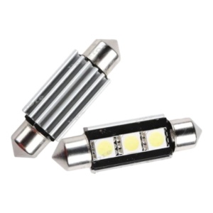 Bec led auto (C5W) 36mm 3 SMD 5050 CANBUS alb 6000K ,Lampa numar