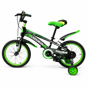Bicicleta Caraiman 16J, Roti16 inch, roti ajutatoare ,cosulet, pentru copii cu varsta intre 4-6 ani ,verde