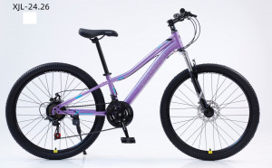Bicicleta Caraiman 2023, Culoare MOV , Cod XJL-24, 24 inch, 06800, Cadru Otel, Frane pe Disc, 21 Viteze Shimano - Img 2