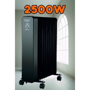 Calorifer electric Digital cu Telecomanda Hausberg HB-8955NG, 2500W, 11 elementi, 3 setari, Termostat electronic, Protectie supra-incalzire, Protectie anti-rasturnare, Negru - Img 6