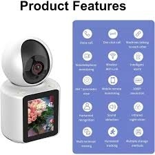 Camera de supraveghere de interior inteligenta cu apeluri video bidirectionale, Ecran HD de 2,8 inchi, Full HD 1080P - Img 2