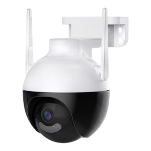 Camera de supraveghere WIFI , 4MP, exterior/interior, Ultra HD, 4X zoom, rotire, leduri lumina, comunicare bidirectionala, stocare card/cloud, senzor miscare, Alb