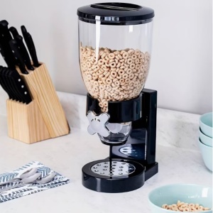 Dispenser pentru cereale din plastic, Negru, 14 X 35CM - Img 3