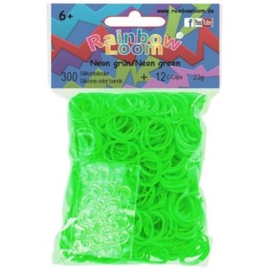 Elastice Rainbow Loom - Neon Verde - 300 buc - Img 2