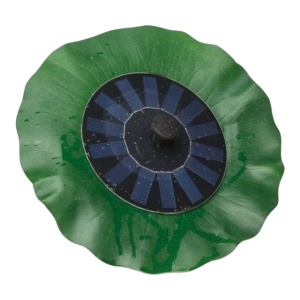 Fantana Arteziana Solara, Model Frunza de Lotus, Verde/Negru