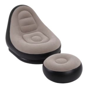 Fotoliu gonflabil cu suport pentru relaxarea picioarelor, ideal pentru interior sau exterior, balcoane, terase, usor de curatat