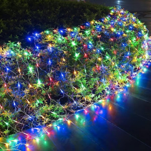 Instalatie 7037C - Instalatie Plasa Multicolora, 1.5m x 1.5m, Interconectabil, Multiple Jocuri de Lumini