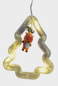  Instalație de Craciun, led cald, 3m liniari, ploaie 70cm, 10 figurine - Img 2