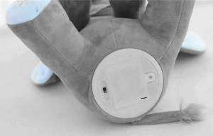 Jucarie Interactiva Elefant Peek A Boo Gri - Albastru - Img 3