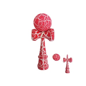 Kendama din lemn 18 cm, cracked– model clasic cu design crapat, ROZ