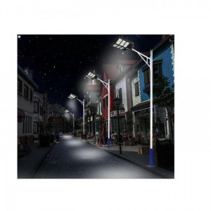 Lampa Solara Dubla 600W, 12 Celule cu Telecomanda  - Img 2