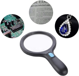 Lupă cu 10 LED-uri, lentilă 2X cu zoom 5X, lupă portabilă cu lumină - Img 6