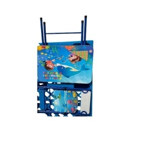 Masuta si Scaunel Pliabile B2, Imprimeu Copii cu Balena, Reglabile pe Inaltime - Img 2
