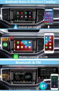 Navigatie Android CAMERA SPATE, Dedicata Volkswagen, Skoda, Seat, Golf 5, Golf 6, Jetta, Passat B6/B7, Tiguan, Touran, Transporter T5, Seat Leon si Skoda Octavia 2 si Fabia 2GB RAM, 32GB RAM, Ecran 7 inch, CarPlay si Android Auto Wireless, USB, Radio RDS - Img 11