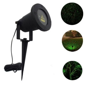 Proiector laser de exterior metalic cu jocuri de luminii si fulgi de zapada diverse forme - Img 4