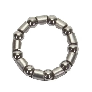 Rulment butuc roata de bicicleta, 9 bile ,diametru 40mm, Metal, Argintiu