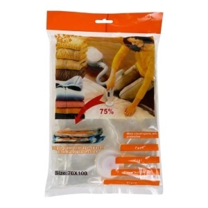 Sac pentru vidat haine 70 x 100 cm, transparent