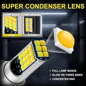 Set 2 Bec Led H7 3030 SMD 90W 8500LM/set cu 2 moduri de lumina (rece si calda) 30 LED - Img 2