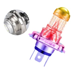 Set 2 becuri auto H4 cu 42 LED SMD 120W 6000k 12/80V doua faze lupa - Img 2