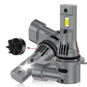 Set 2 becuri auto LED H11 mini, 180W, 12V, fara polaritate, 6000K, cu ventilator - Img 3