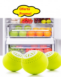 Set 3 bile odorizante pentru frigider, Eco Balls, cu carbon activ, 5 cm - Img 2