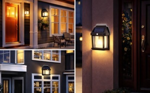 Set 8 Bucăți Lampă Solară de Perete Exterior cu Senzor de Mișcare și Senzor Crepuscular, 3 Moduri Iluminare - Img 6
