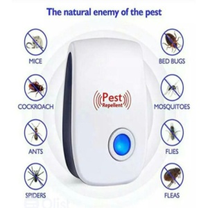 Set de 2 bucati Pest Reject Repeller, Aparat anti rozatoare si insecte, Dispozitiv Ultrasonic antidaunatori si anti PURICI