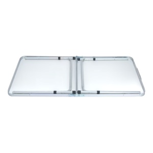 Set masa camping , pliabila cu 4 scaune, Portabila, Cadru metalic, Metal, Argintiu/Alb - Img 3