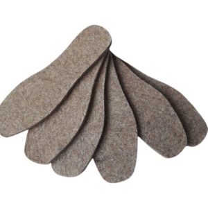 Talpi interioare din fetru /pasla , Adaptabil la picioare, Marimea 38, Maro - Img 2