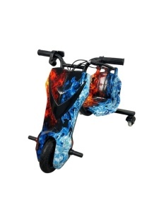 Tricicleta Electrica Drift Pentru Copii 360, Cu Suspensie, , Motor 350W, Baterie 36V, 4400 mAh, Bluetooth, Viteza 15 km/h, Blue Fire