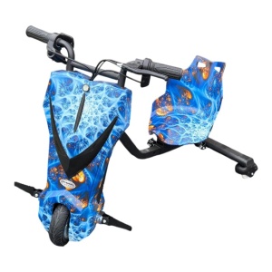Tricicleta electrica drift pentru copii, Motor 250W, Bluetooth, Viteza – 15kmh cu steag si set protectie  - Img 2