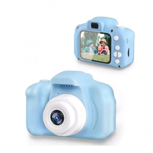 Aparat Foto Digital Pentru Copii, Albastru / Vernil , Mic, compact și ușor de transportat