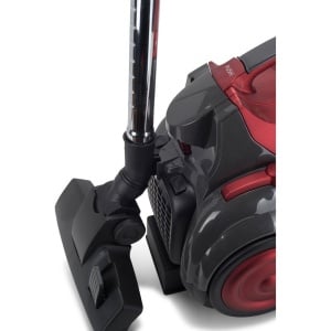 Aspirator fara sac Hausberg HB-2820RS, 2400 W, 4.5 litri, 85dB, filtru lavabil, sistem multi-ciclon, Negru/Rosu - Img 2