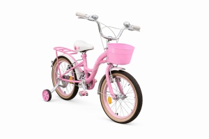 Bicicleta 20 inch roz cu șa retro - Img 3