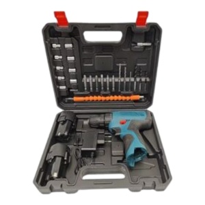 Bormasina Electrica, 2 Baterii 12V, Accesorii + Geanta De Transport