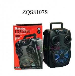 Boxa Portabila Wireless ZQS 8107S, Lumini LED RGB, 3000Mah acumulator, Suport Microfon AUX, Telecomanda, Negru - Img 2